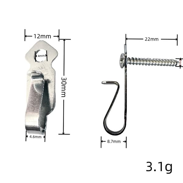 10-pack metal hooks, stainless steel wall hooks for bathroom kitchen office
