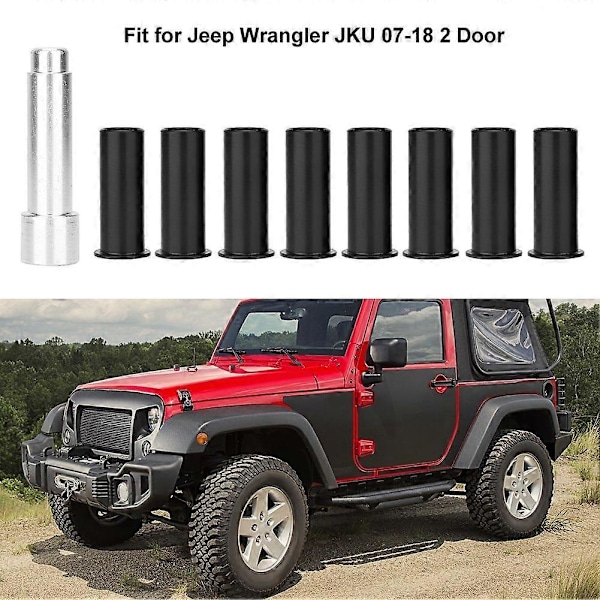 8 kpl Oven Oven Hinge Pin Liners Bushings Kit Sopii Jeep Wrangler JKU 07-18 2 Ovi