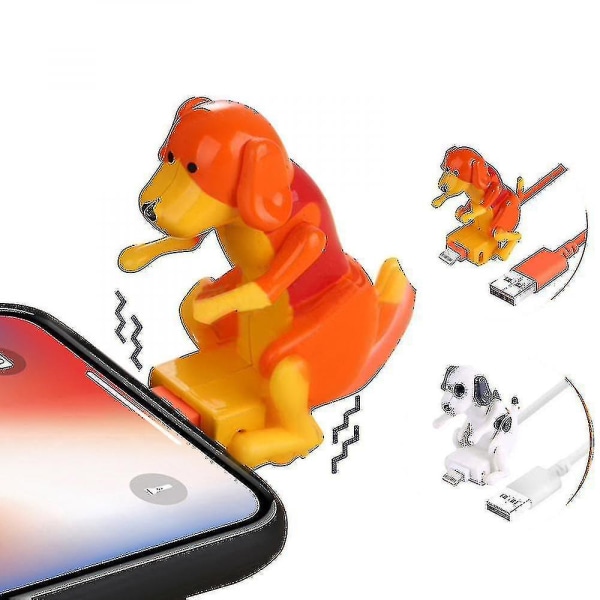 Android - Orangesnabba laddarkablar USB Typ C-kabel kompatibel I-telefon med rörlig valp