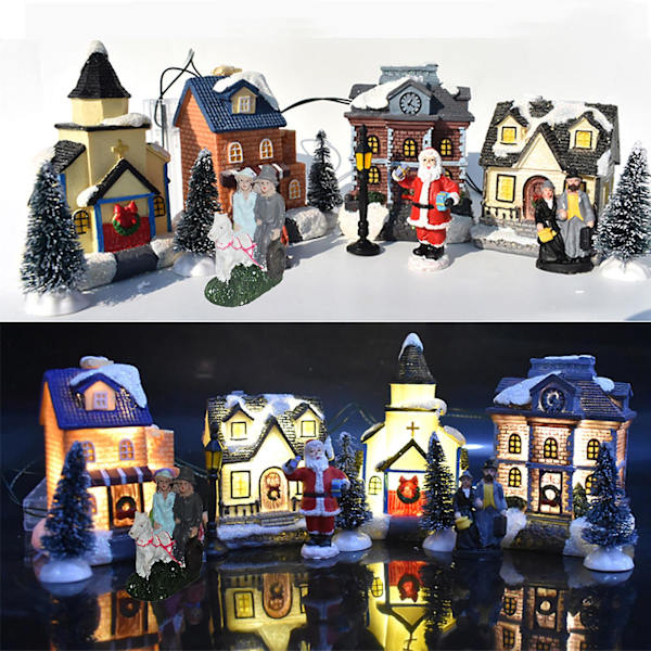 Julgranspynt Julbyar, Harts Julgranspynt med LED-Ljus Julbyar