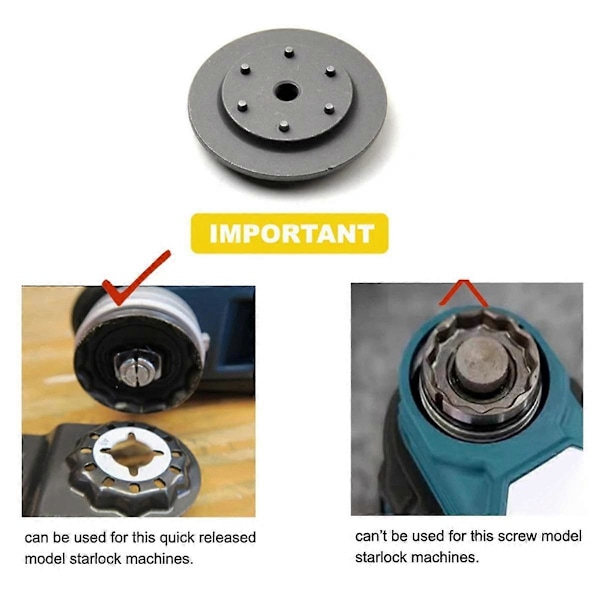 Multiverktøy Shank Adapter for Starlock System Multimaster Power Tools Oscillerende Sagblad Adapter