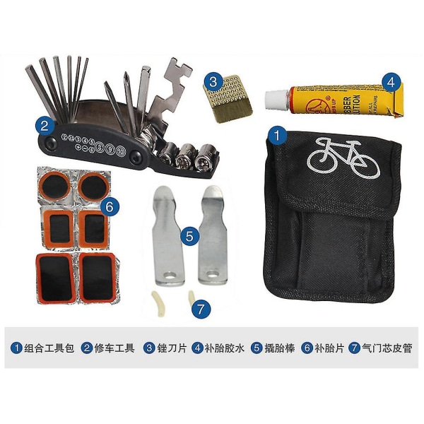 Cykelverktygssatser, Cykeldäcksreparationssatser Multiverktyg och Cykelreparationssatser
