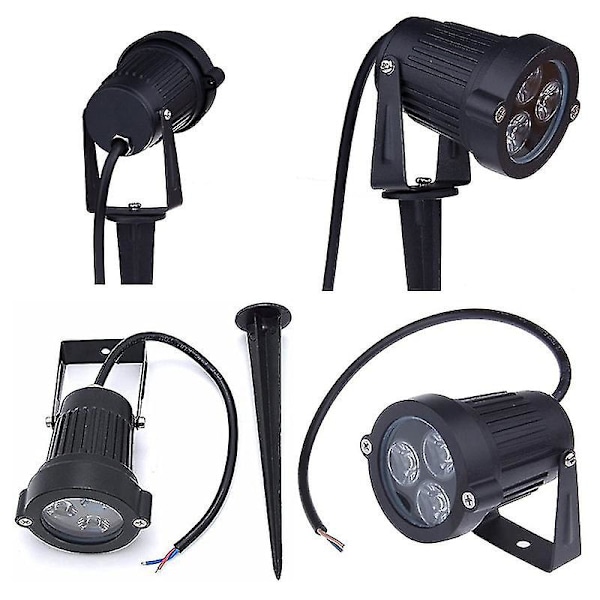 4 kpl LED-puutarhavalaisinta 3w 220v ulkovalaisin piikillä Ip65 vedenpitävä puutarhamaisema Decora
