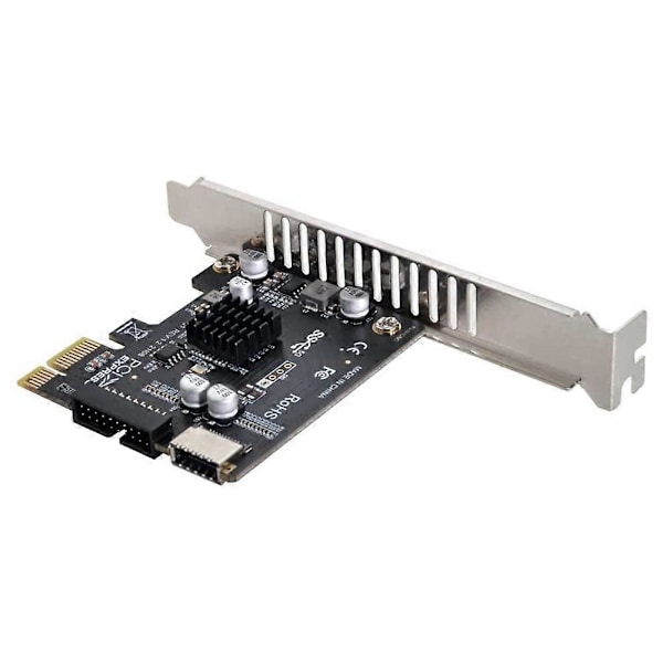 VL805 Moderkortsadapter 5Gbps Typ E USB 3.1 Frontpanel Hona & USB 2.0 till PCI-E 1X Expresskort