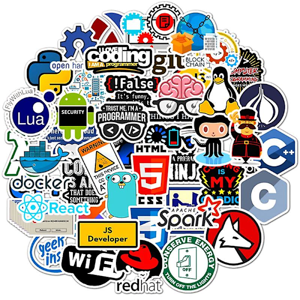 50 stk. Internet Java Stickers Programmer DIY Kuffert Laptop Guitar Bil Dekaler Hfmqv