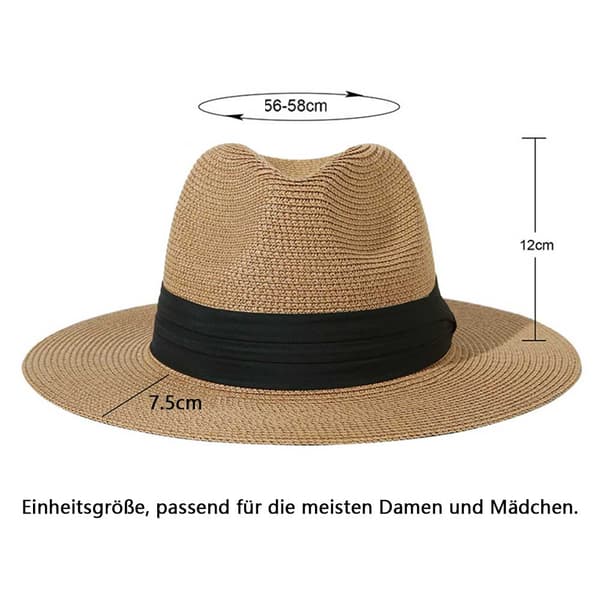 Visor dame strå strandhatt med bred brem
