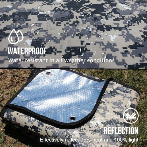 All-Weather Heavy Duty Solar Emergency Survival Blanket camouflage