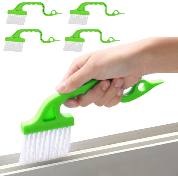Groove Cleaning Brush - Ovien rakojen puhdistus, Uurreharja ikkunakaiteille (4 kpl)