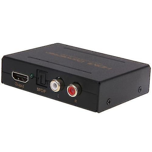 Hdmi til HDMI + lyd (spdif + R/l) Konverter (eu-plugg) (svart)
