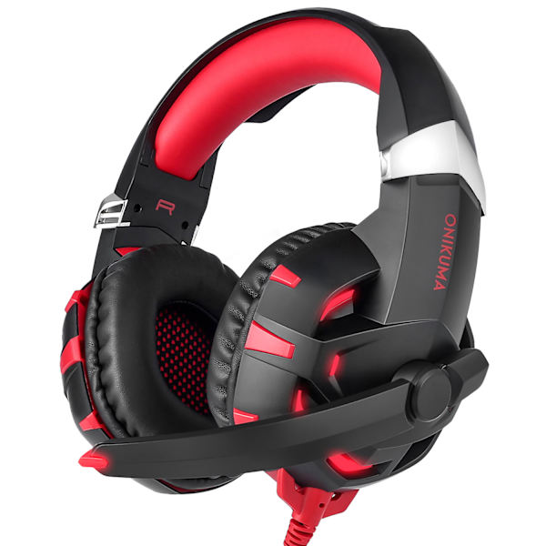 Computer kablet gaming headset med mikrofon (blå)