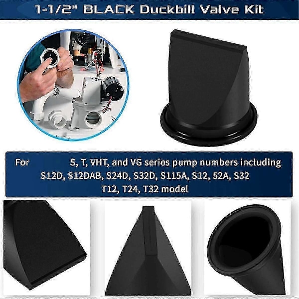 4-pak 1-1/2 tommer vakuumventilsæt til Sealand generatorer, erstatning for model 385310076
