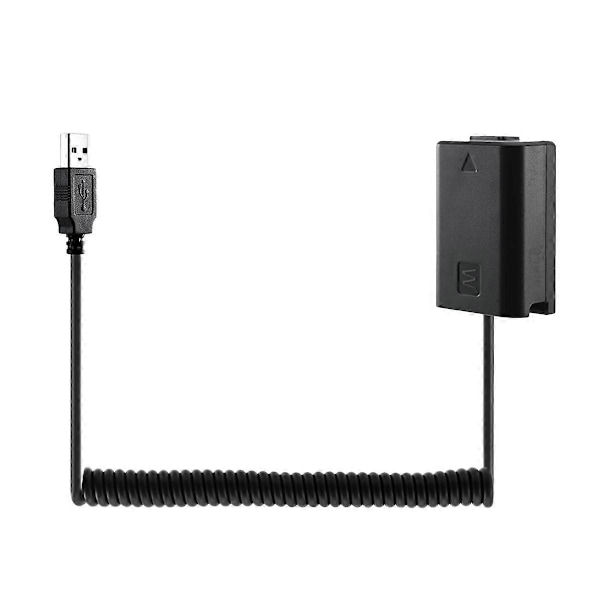 NP-FW50 Dummy Batteri Fjær USB Ladekabel for A7 A7R A7S A7M A7II A7S2 A7M2 A7R2 A6500 A6300
