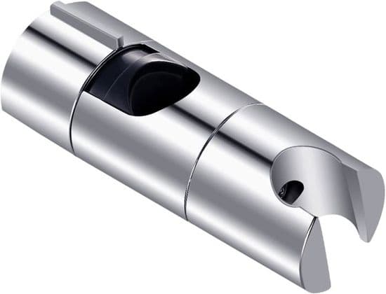 Dusjholder, 18-25 mm justerbar diameter, krom + ABS design dusjhodeholder, egnet for dusjstang
