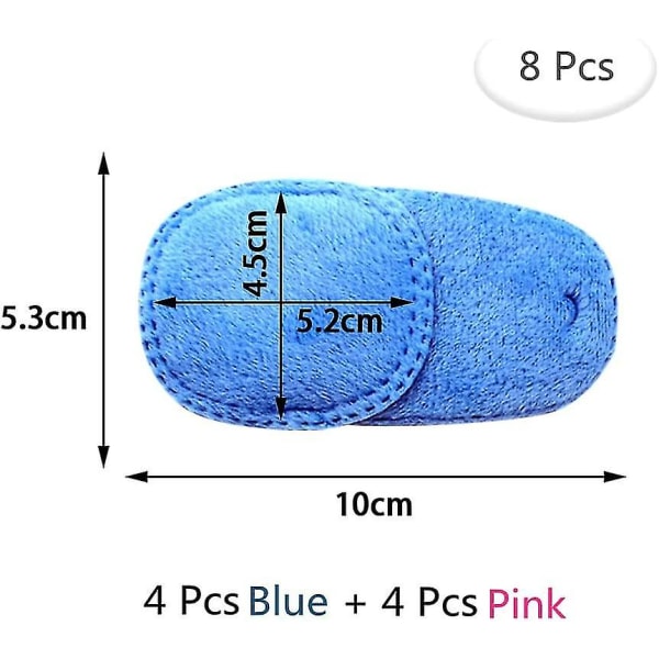 8 Pieces Reusable Eye Patches Children And Adults Amblyopia Correction Eye Patches Vision Correction (blue + Pink)