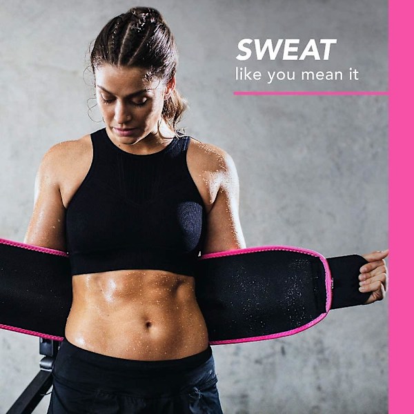 Sweet Sweat Midje-trimmer for menn og kvinner Svart/| Premium Midjetrener Sauna Suit, Inkluderer prøve av Sweet Sweat Gel!
