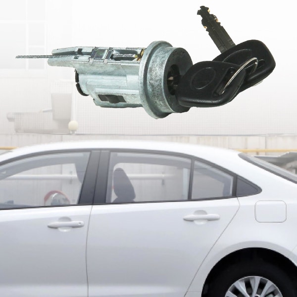 Tändningslåscylinder Nyckel Underhåll Lätt Installation Metall Väl lämpad 69057-12340 Tändningslås För Toyota Corolla Geo Prizm
