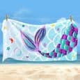 Serviet plage sirene, 70x150cm, mikrofiber, hurtig