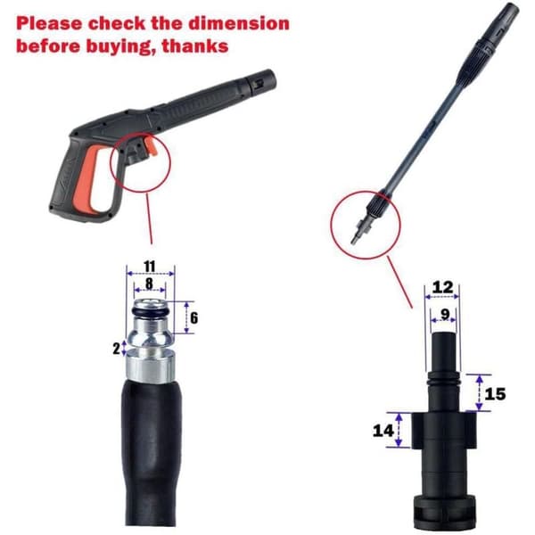Högtryckstvätt. 16Mpa för högtryckstvätt. Vattenstråle för Bosch AQT Black & Decker