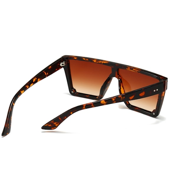 Store firkantede solbriller Leopard dobbelt te 1 stk