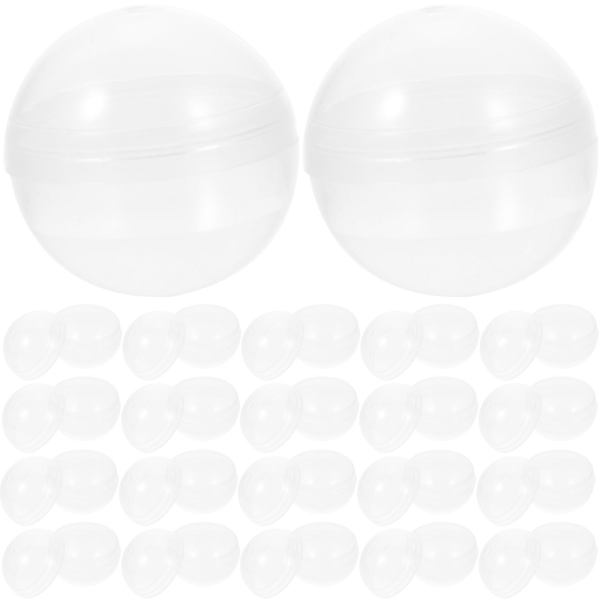 100 stk gennemsigtige plastkugler Multifunktions snoede runde bolde klare udfyldelige gribebolde