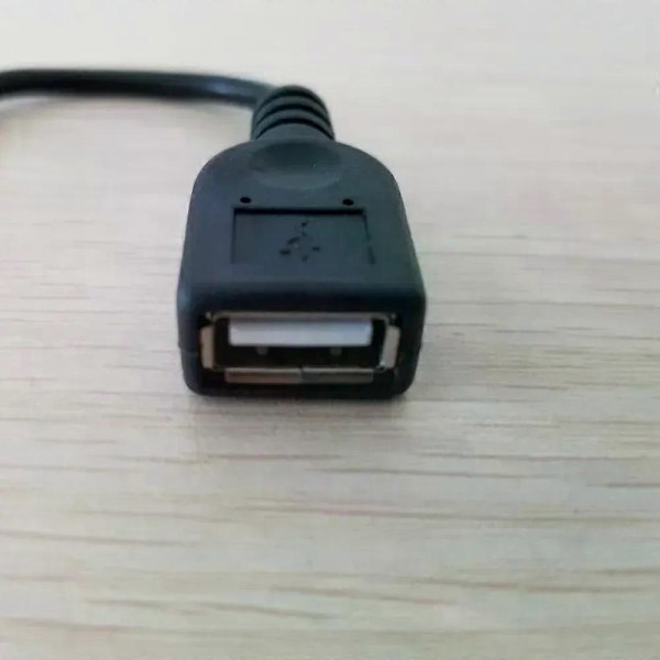 DC 55mm x 21mm Hane Adapter till USB Typ A Hona Förlängningskabel Strömkabel 12cm