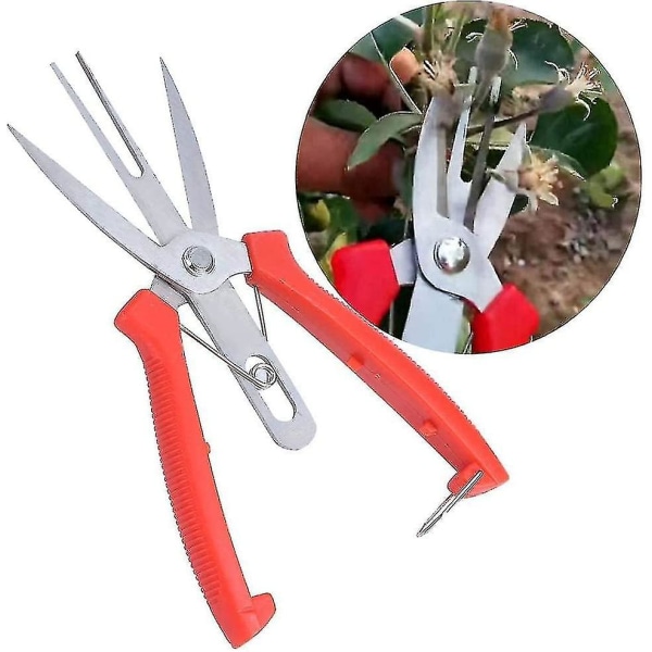 Stainless Steel Forge Apple Tree Pear Scissors Double Mouth Scissors Gardening Cutting Pruning Scissors Agricultural Tools Flower Thinning Fruit Prune