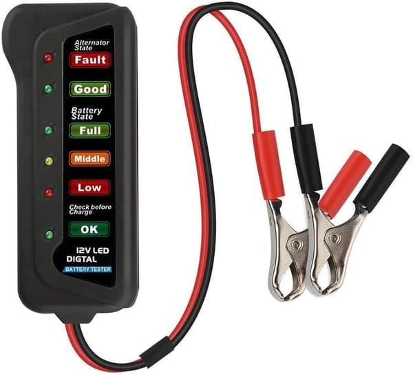 12V Bilbatteritest Bil Digital Analysator 6 LED Display