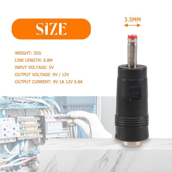 USB boostkabel 5v steg upp till 9v 12v justerbar spänningsomvandlare 1a step-up volt transformator DC Po