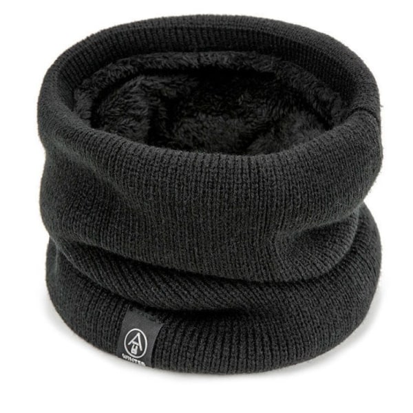 Vinter Skidhals för män Varmhalshalsduk Herrscarf Vindtät Ringscarf i fleece för damer black