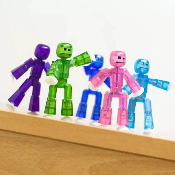 Tilfeldig farge Stikbot Actionfigurer Leker Morsomme animasjonsdukker med G
