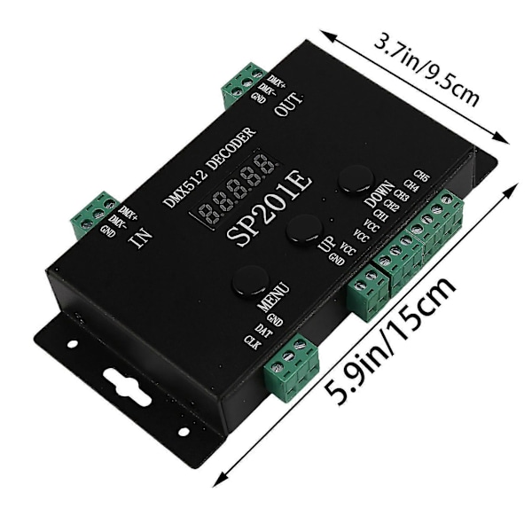 Sp201e Dmx512 Ws2812b Ws2811 Dmx Till Spi-styrenhet Dekoder, stödjer Flera Ics