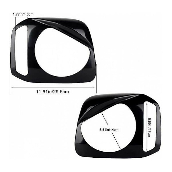 Lampeskjermer Klistremerker Bil Hovedlys Lampe Deksel Pynt For Jimny Jb23 Jb33 Jb43 1998-2017 Svart
