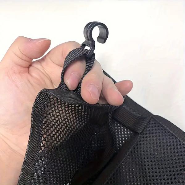 Alsidig netarrangør til under bordet - Bæredygtig nylon, sammenklappelig opbevaringskurv til camping og picnicudstyr