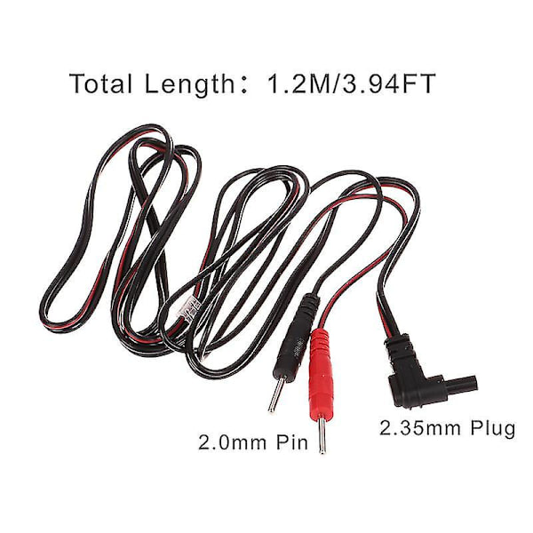 Elektroterapi Elektrode Ledningstråder Kabel Tens Massasjeapparat 2,35 mm Tilkobling
