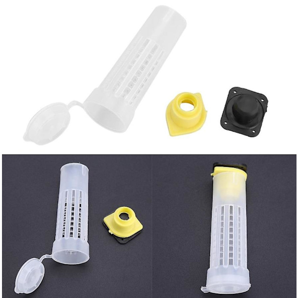 10-pack Biuppfödningskopp Kit Drottningbur Rulle Bi Biuppfödare Verktyg Utrustning