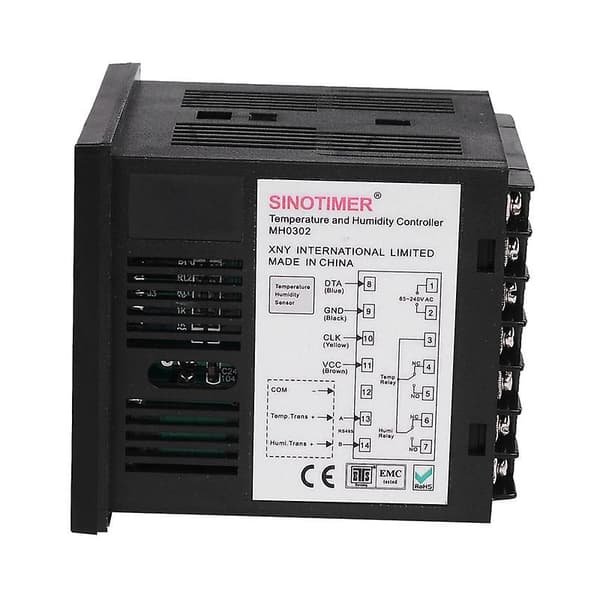 Temperatur- og fuktighetskontroller, MH0302 Panelmontert digital temperatur- og fuktighetskontroller