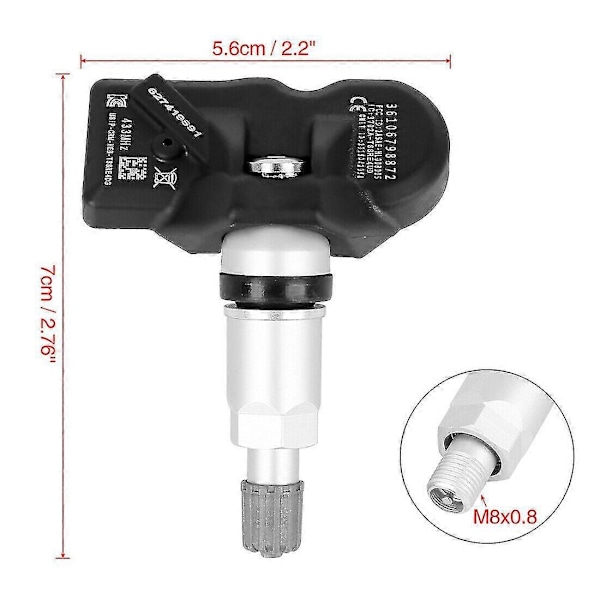 TPMS RDC Däcktryckssensor För - 3 4 5 6 7 Serie X1 X3 X4 Z4 Mini Rolls Royce 36106798872,36106