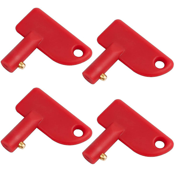 Batteri Hovedafbryder Udskiftningsnøgle 14mm 4 Stykker, Hovedafbryder Nato Bone Nøgle Abs Plast, Afbryder Universal Nøgle, Batteriafbryder Bådafbryder Nøgle