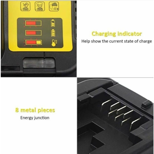 Erstatning Dewey Dewo 10.8V 20V DCB112 hurtiglading 3A DCB115 hurtiglading litiumbatterilader
