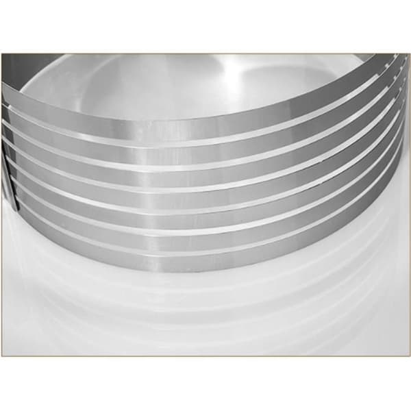 Justerbar Mousse Kakeform i Rustfritt Stål, Skjæresett Sølv, Diameter 16-20cm