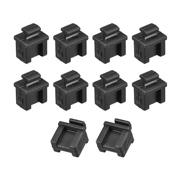Uxcell 10 kpl SFP Silikonisuojat Suojatulppa Musta 14mmx12mmx17mm Pölysuoja Silikoninen Pölytiiviste