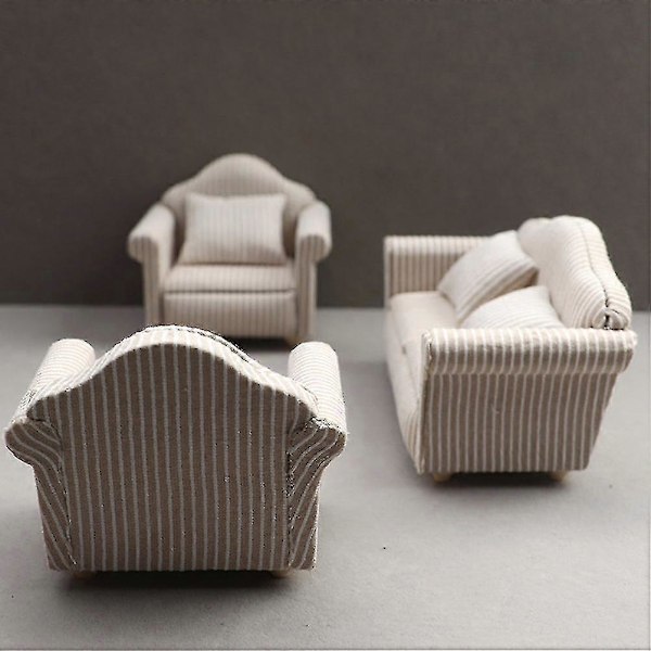 3 st Soffa Miniatyr Soffa Modell Dockhus Möbler Soffa Miniatyr Soffa Modell Miniatyr Soffkudde