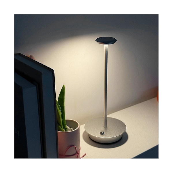 Led Metal Vandtæt Genopladelig Skrivebordslampe Touch Dæmpning Metal Bordlampe Til Bar Stue Læs