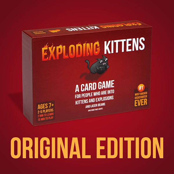 Exploding Kittens Original - Venäläinen ruletti Hauska perhepeli - Monivärinen