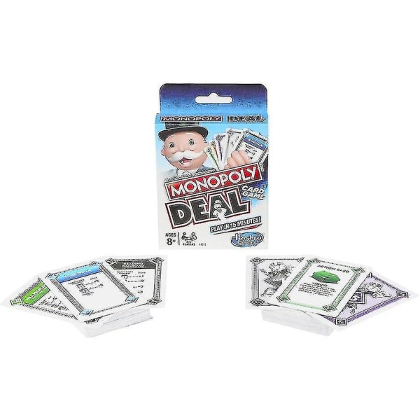 Monopol Deal Hurtigspillende kortspill for familier, barn fra 8 år og oppover og 2-5 spillere