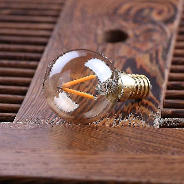 G40 LED-glødetråds mini-globe-pære 1w - Ultra varm hvid 2200k (ravfarvet glød) - 10w ækvivalent udskiftning - E14 lysekroner pærer - Ikke dæmpbar -6 stk