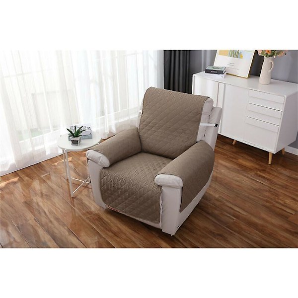 1-seters Relax-lenestoltrekk, Vanntett Recliner Beskytter Sofatrekk for Soverom Khaki 55200