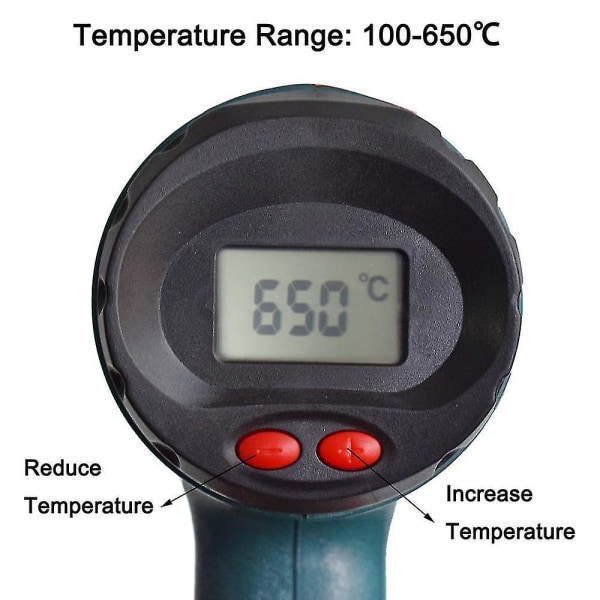Varmluftspistol Elektrisk Varmluftstermostat Värmare Elektronisk termostat Varmluftspistol (Gul)
