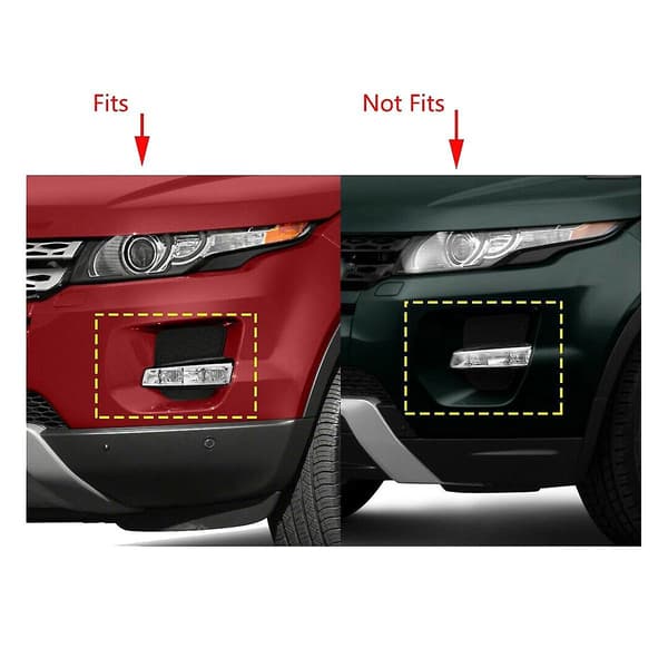 1 Sett Frontfanger Tåkelys Lampe Grill Bezel Deksel for Range Evoque 2012-2015 LR057397 LR057396 LR