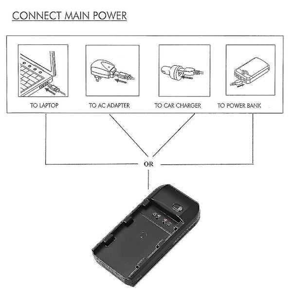 Mini kannettava Np-fv5 Plus -akkulaturi ilmaisimella Usb-latauskaapeli